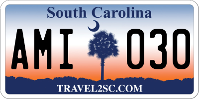 SC license plate AMI030