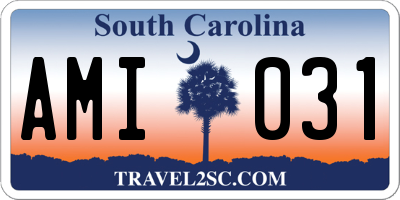 SC license plate AMI031