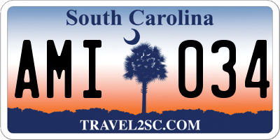 SC license plate AMI034