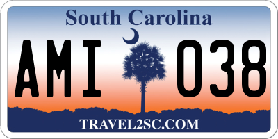 SC license plate AMI038