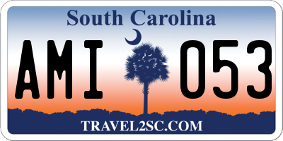SC license plate AMI053