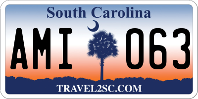 SC license plate AMI063
