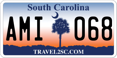 SC license plate AMI068