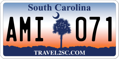 SC license plate AMI071