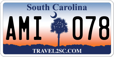 SC license plate AMI078
