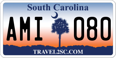 SC license plate AMI080