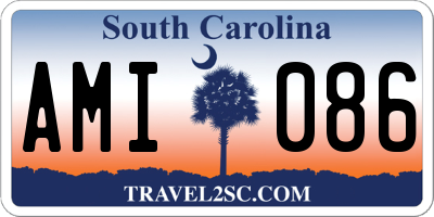 SC license plate AMI086