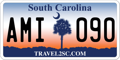 SC license plate AMI090