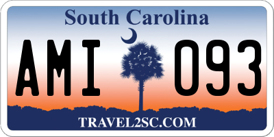 SC license plate AMI093
