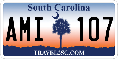 SC license plate AMI107
