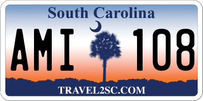 SC license plate AMI108