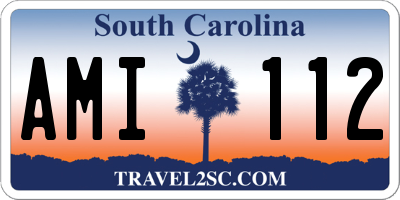 SC license plate AMI112