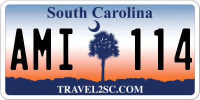 SC license plate AMI114
