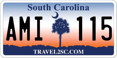 SC license plate AMI115