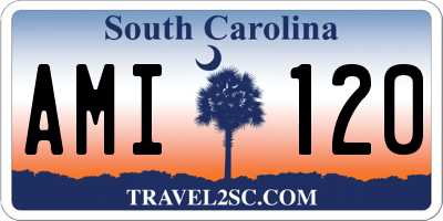 SC license plate AMI120