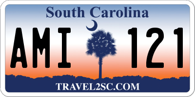 SC license plate AMI121