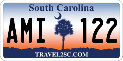 SC license plate AMI122