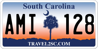 SC license plate AMI128