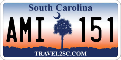 SC license plate AMI151