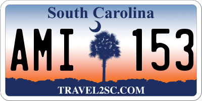 SC license plate AMI153