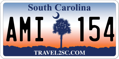 SC license plate AMI154