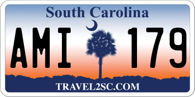 SC license plate AMI179