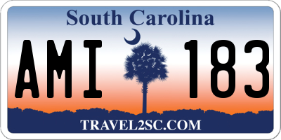SC license plate AMI183