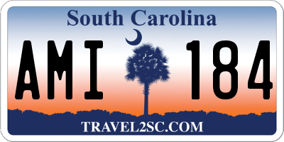 SC license plate AMI184