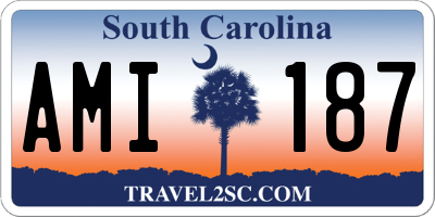 SC license plate AMI187