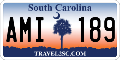 SC license plate AMI189
