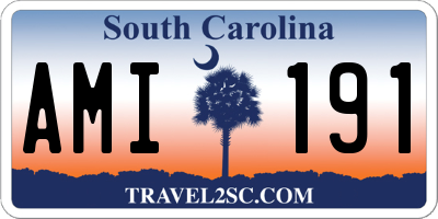 SC license plate AMI191
