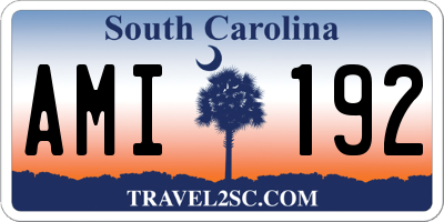 SC license plate AMI192
