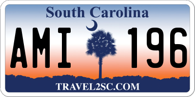 SC license plate AMI196