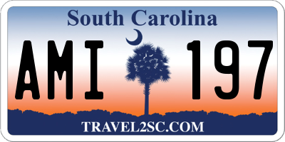 SC license plate AMI197