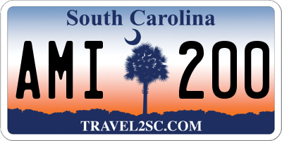 SC license plate AMI200