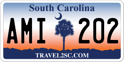 SC license plate AMI202