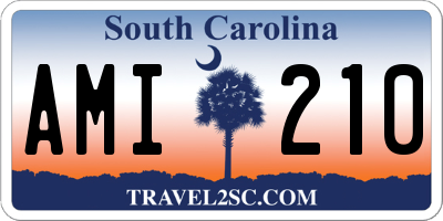 SC license plate AMI210