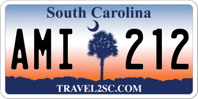 SC license plate AMI212
