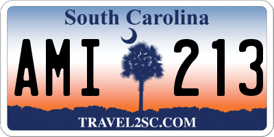 SC license plate AMI213