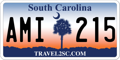 SC license plate AMI215