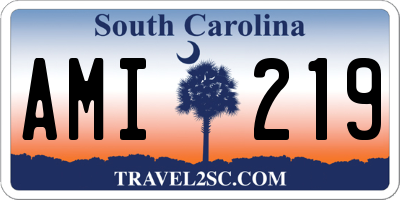 SC license plate AMI219