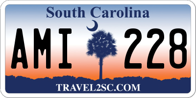 SC license plate AMI228