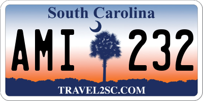 SC license plate AMI232