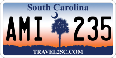 SC license plate AMI235