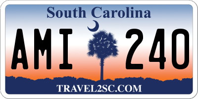 SC license plate AMI240
