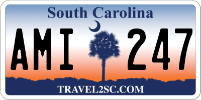 SC license plate AMI247