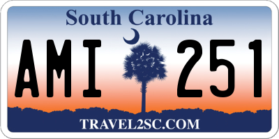 SC license plate AMI251