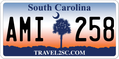 SC license plate AMI258