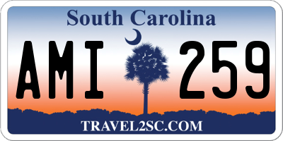 SC license plate AMI259