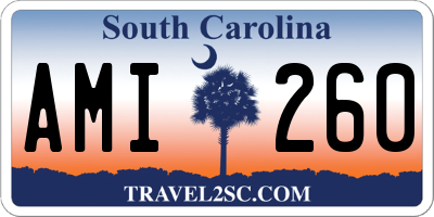 SC license plate AMI260